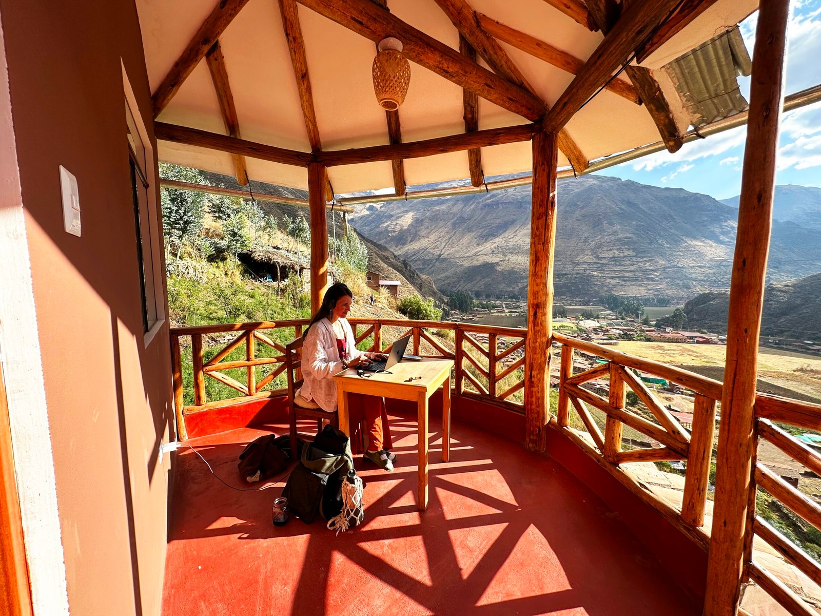 Private balcony with mountain views